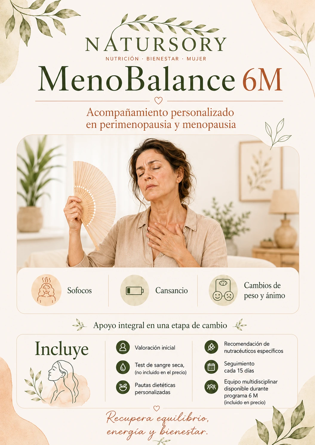 Programa MenoBalance 6M de Natursory — Para mujeres en perimenopausia y menopausia